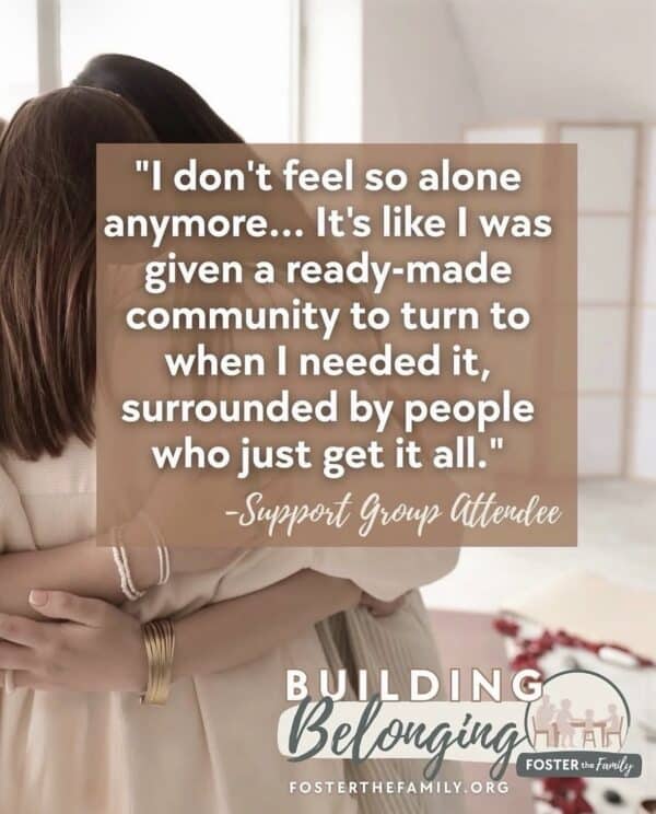 Support group quote about community and belonging in RVA.